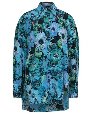 Painted Floral printed silk oversize shirt STELLA MCCARTNEY