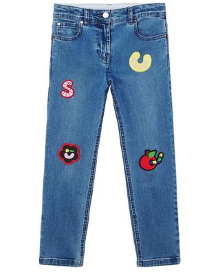Apples and Worms patch adorned boy's jeans STELLA MCCARTNEY KIDS