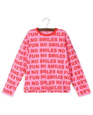 No Smiles No Fun long-sleeved girl's T-shirt STELLA MCCARTNEY KIDS