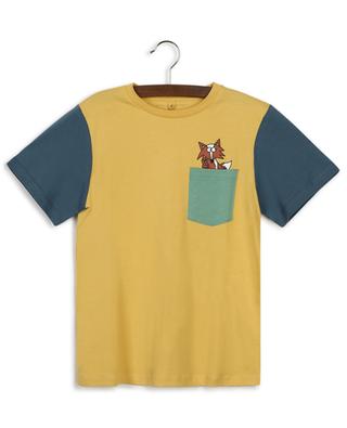Jungen-T-Shirt aus Bio-Baumwolle Colourblock Fox Pocket STELLA MCCARTNEY KIDS