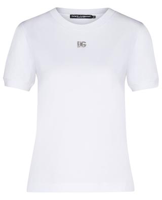 T-shirt ajusté à manches courtes orné de cristaux DG DOLCE & GABBANA