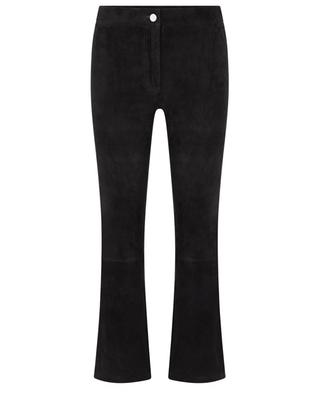 Lively cropped bootcut trousers in suede ARMA