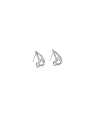 Double Effect white gold and diamond stud earrings AVINAS