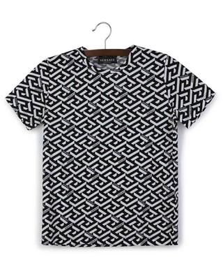 La Greca All-Over printed boy's short-sleeved T-shirt VERSACE