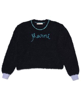 Kurzer Mädchen-Pullover mit Marni-Stickerei MARNI