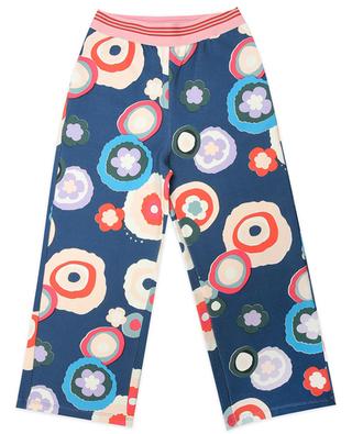 Pantalon droit fille en coton Seventies Florals MARNI