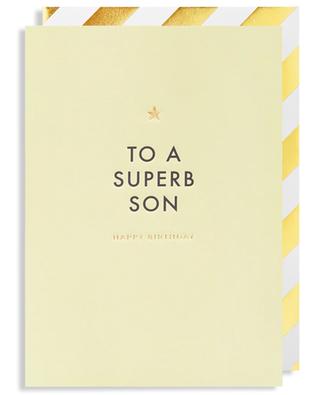 Postco To A Superb Son Happy Birthday greeting card LAGOM DESIGN
