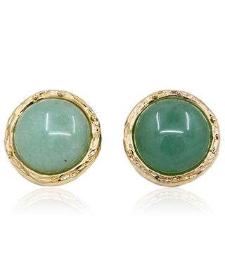 Cindy gold-tone stud earrings with aventurine BY ALONA