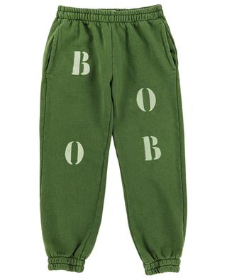 Bobo White boy's organic cotton jogging trousers BOBO CHOSES