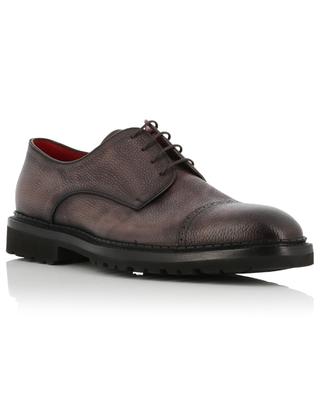 Grained faded leather derby shoes BARRETT