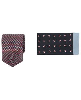 Krawatte und Einstecktuch aus Seide mit Motiv BRIONI
