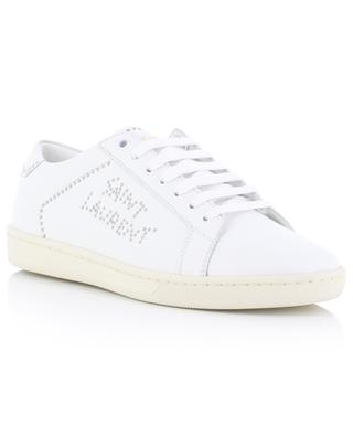SL/08 studded smooth leather low-top lace-up sneakers SAINT LAURENT PARIS