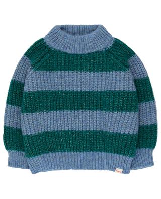 Big Stripes Mockneck children's rib knit jumper TINYCOTTONS