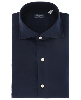 Edoardo solid cotton long-sleeved shirt FINAMORE