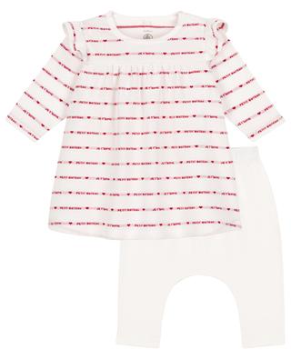 Striped baby dress and leggings set PETIT BATEAU