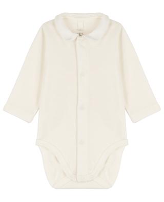 Long-sleeved baby body with shirt collar PETIT BATEAU