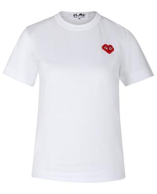 Red Pixel Heart short-sleeved T-shirt COMME DES GARCONS PLAY