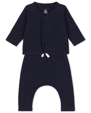 Quilted cardigan and trousers baby set PETIT BATEAU