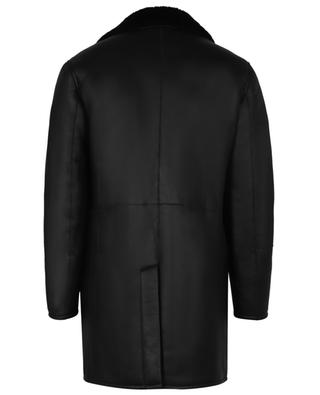 Manteau court en peau lainée et cuir Roger RUFFO