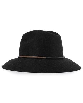 Leather hatband adorned felt fedora BRUNELLO CUCINELLI