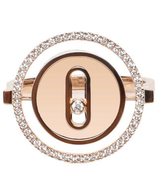 Lucky Move PM rose gold onyx and diamond ring MESSIKA