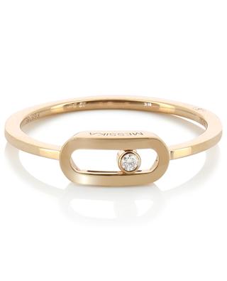 Move Uno pink gold and diamond ring MESSIKA