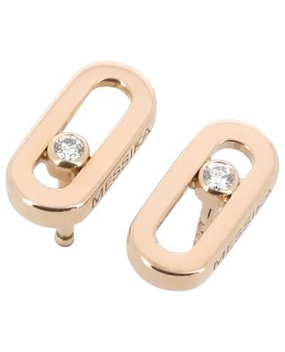 Move Uno rose gold and diamond earrings MESSIKA