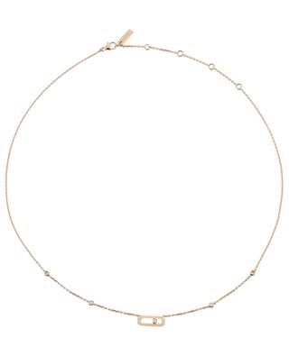 Move Uno rose gold and diamond necklace MESSIKA
