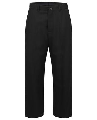 Cropped wide-leg checked wool trousers BALENCIAGA