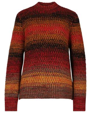 Striped recycled cashmere rib knit jumper CHLOE