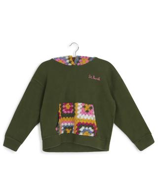 Jeune girl's hooded bi-material sweatshirt MC2 SAINT BARTH