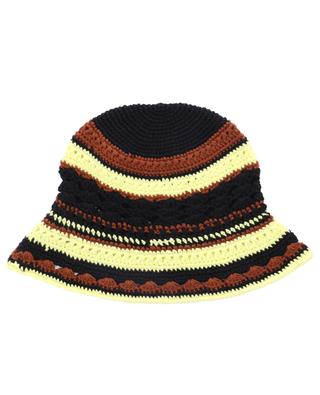 Organic cotton openwork crochet bucket hat GANNI