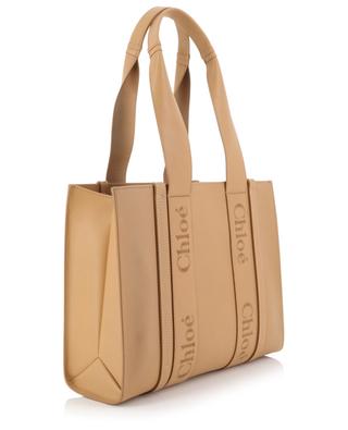 Woody Medium embroidered smooth leather tote bag CHLOE