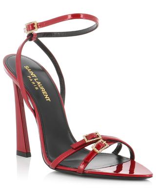 Lila 110 metallic patent leather heeled sandals SAINT LAURENT PARIS