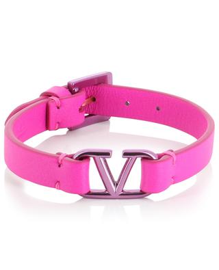 VLogo Signature PP Pink calf leather bracelet VALENTINO