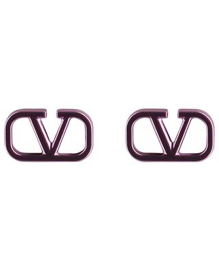 VLogo Signature PP Pink metal stud earrings VALENTINO