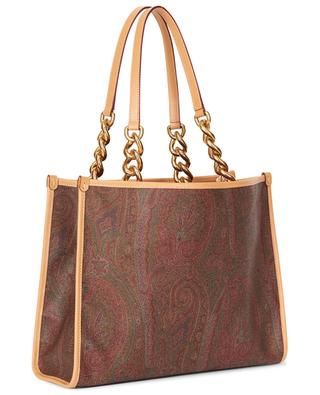 Paisley canvas and leather tote bag ETRO