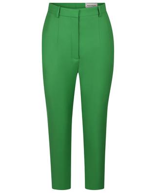 High-rise wool and mohair cigarette trousers ALEXANDER MC QUEEN