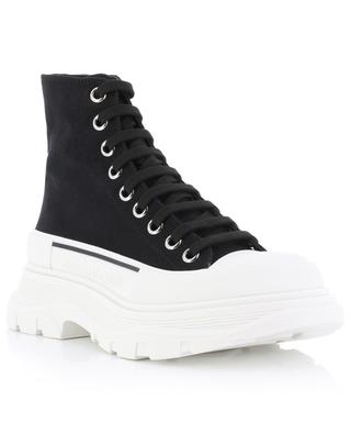 Tread Slick canvas lace-up ankle boots ALEXANDER MC QUEEN