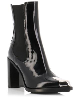 Punk 90 patent leather heeled chelsea ankle boots ALEXANDER MC QUEEN