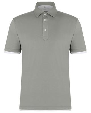 Slim Fit layer style polo shirt in jersey BRUNELLO CUCINELLI