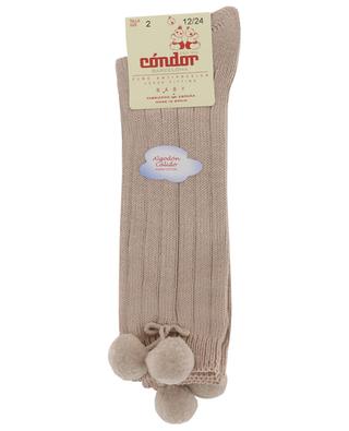 Girl's pompom adorned socks CONDOR