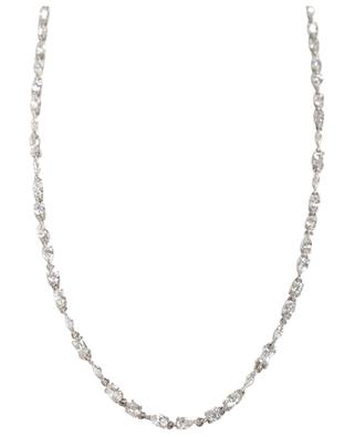 Riviera zircon clad silver choker necklace AVINAS