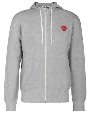 Pixelated Heart full-zip hooded sweatshirt COMME DES GARCONS PLAY