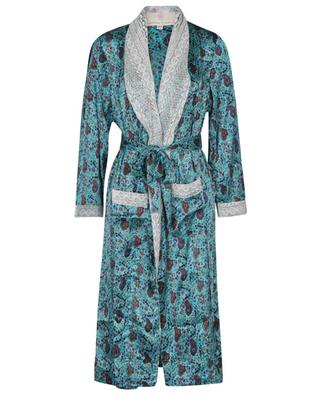 Kimono long en satin et dentelle CAROLINE DE BENOIST