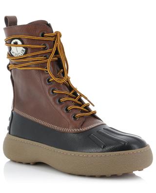 Winter Gommino grained leather lace-up ankle boots MONCLER GENIUS PALM ANGELS