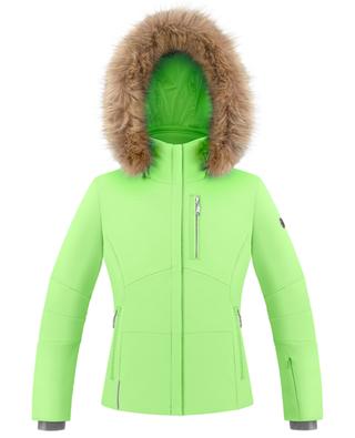 Faux fur trimmed girl's ski jacket POIVRE BLANC