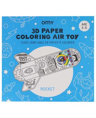 Rocket inflatable colouring toy OMY