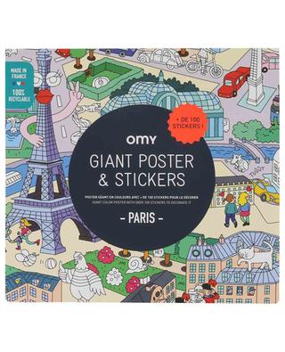Poster mit Stickern Paris OMY