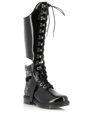 JCXT Harness lace-up ankle boots in patent leather JIMMY CHOO